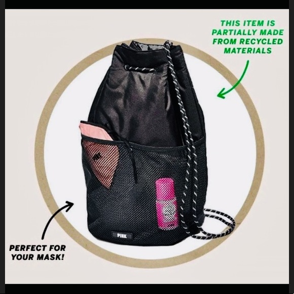 VS PINK Black Backpack Bag + Victoria’s Secret Fresh Coconut Hand Sanitizer Lot main image 7